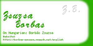 zsuzsa borbas business card
